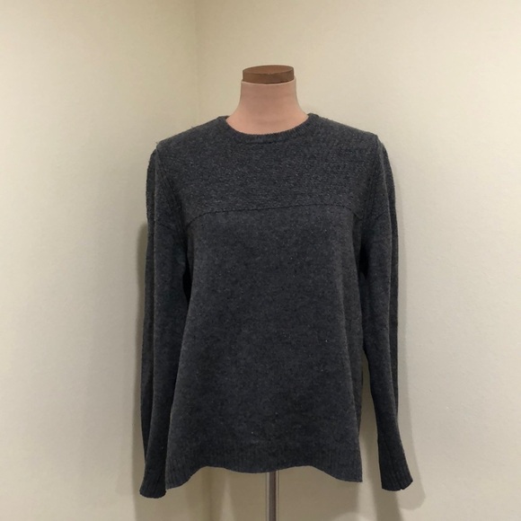 Rag & Bone Sweater Size XL Dark Gray Speckled Wool Pullover - Picture 2 of 11